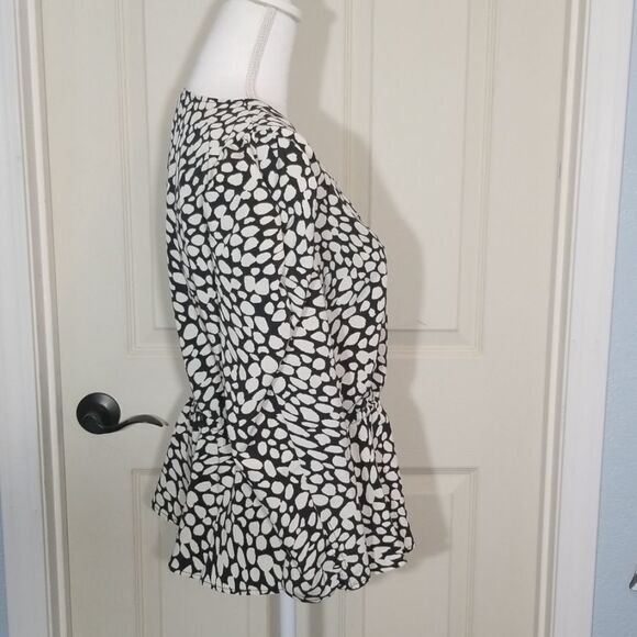 Who What Wear, Elastic Waist/faux wrap, blouse, M - Picture 3 of 6